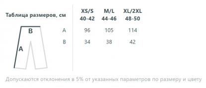 Размерная табилца джоггеров J2