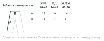 Размерная таблица шорт J3