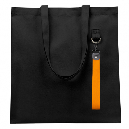 Сумка для покупок LUMISSA с ремувкой, чёрная с оранжевым