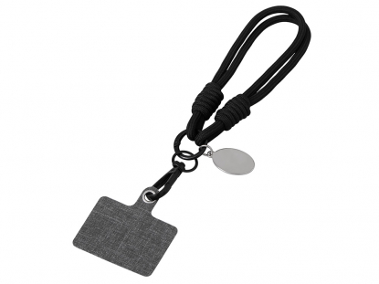 Брелок-браслет Bohemian с тканевым держателем для телефона, черный