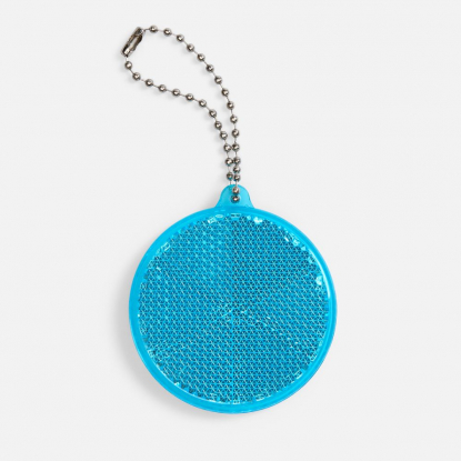 Пешеходный светоотражатель с цепочкой Круг, синий