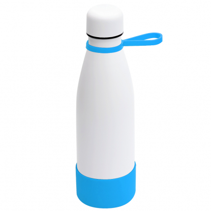 Термобутылка герметичная вакуумная Olivia To Go, белая с голубым