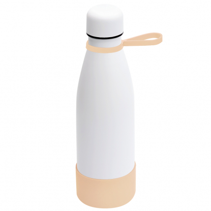 Термобутылка герметичная вакуумная Olivia To Go, белая с бежевым