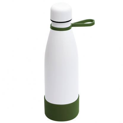 Термобутылка герметичная вакуумная Olivia To Go, белая с хаки