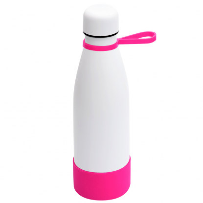 Термобутылка герметичная вакуумная Olivia To Go, белая с розовым