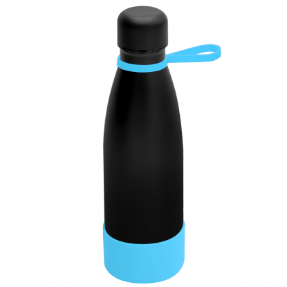 Термобутылка герметичная вакуумная Olivia To Go, чёрная с бирюзовым