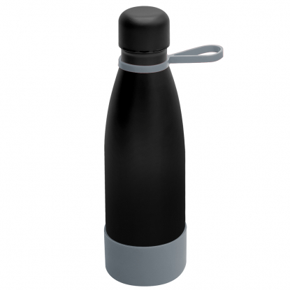 Термобутылка герметичная вакуумная Olivia To Go, чёрная с серым