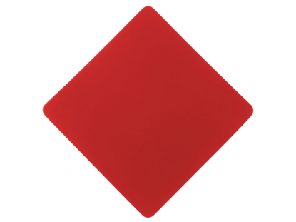 Патч Ромб, soft-touch, красный