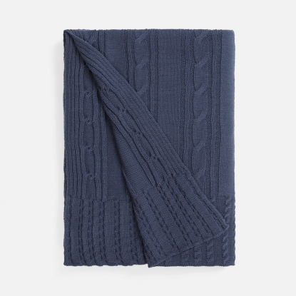 Плед Remitti, серо-синий