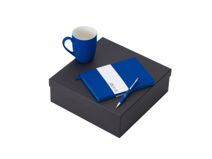 Подарочный набор COLOR IT с блокнотом, металлической ручкой и кружкой, синий