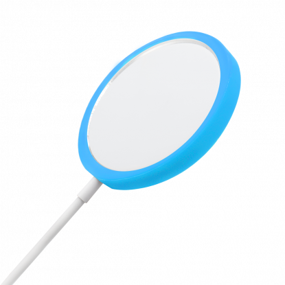 Беспроводное магнитное зарядное устройство Fomax 15W To Go, белое с голубым