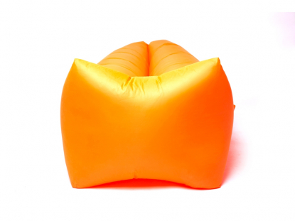 Надувной диван Биван Promo, оранжевый, вид спереди