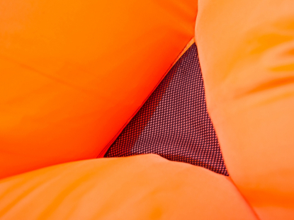 Надувной диван Биван Promo, оранжевый, сетка