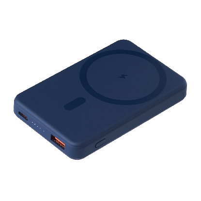 Внешний аккумулятор Largo PD 5000mAh с функцией беспроводной зарядки 15W, синий