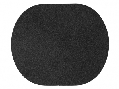 Патч Овал, nubuk, черный