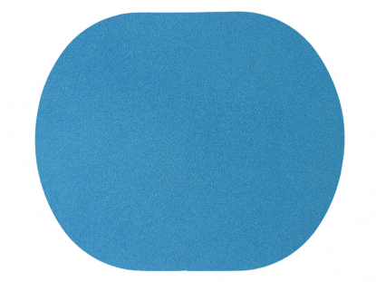 Патч Овал, nubuk, голубой