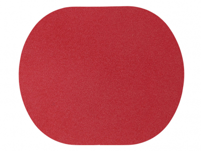 Патч Овал, nubuk, красный