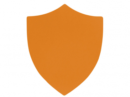 Патч Щит, soft-touch, оранжевый