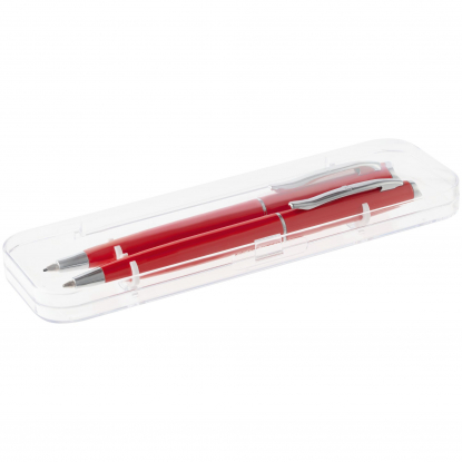 Набор Phrase: ручка и карандаш, красный, вид сбоку