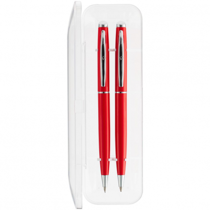Набор Phrase: ручка и карандаш, красный, вид сверху