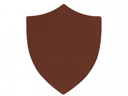 Патч Щит, soft-touch, коричневый