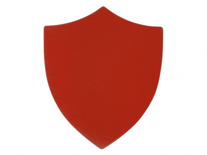 Патч Щит, nubuk, красный