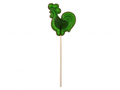 Леденец Петушок, со вкусом яблока, зеленый