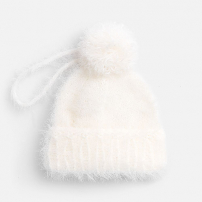 Подвеска на елку Вьюжка, шапочка, белая