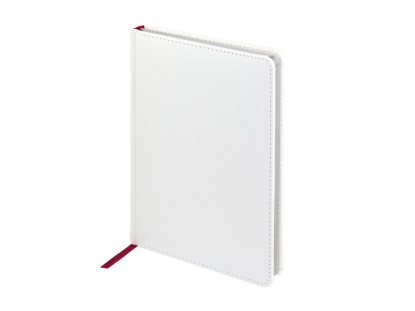 Ежедневники Sidney Nebraska А5, недатированный, с серебристым обрезом, белый