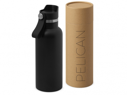 Вакуумная термобутылка Pelican, черная