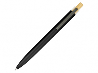 Ручка шариковая из переработанного алюминия Blossom, черная