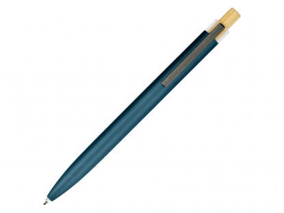 Ручка шариковая из переработанного алюминия Blossom, синяя