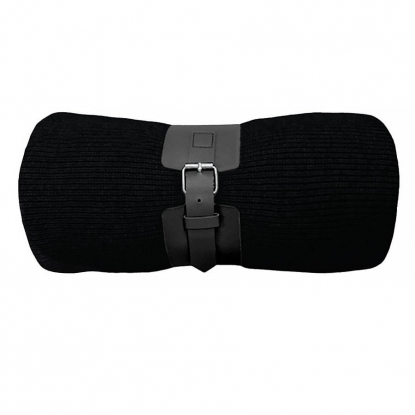 Плед Belt, с поясом, черный