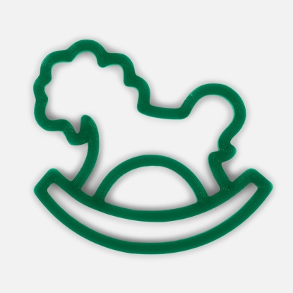 Подвеска Лошадка-качалка, 3D-печать, зеленая