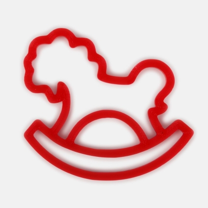 Подвеска Лошадка-качалка, 3D-печать, красная