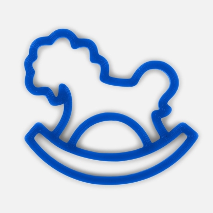 Подвеска Лошадка-качалка, 3D-печать, синяя