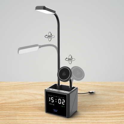 Лампа Smart Flex с беспроводным 3в1 (15W) ЗУ с MagSafe, часами, карандашницей и подсветкой логотипа