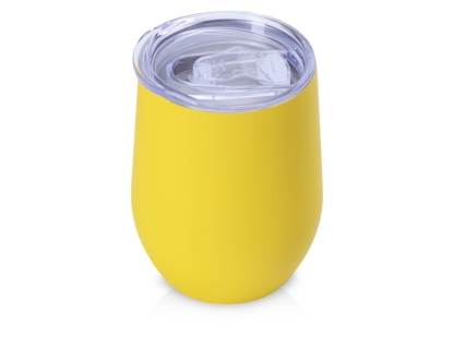 Термокружка Vacuum mug C1, soft touch, желтая