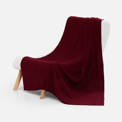 Плед Tressa, бордовый