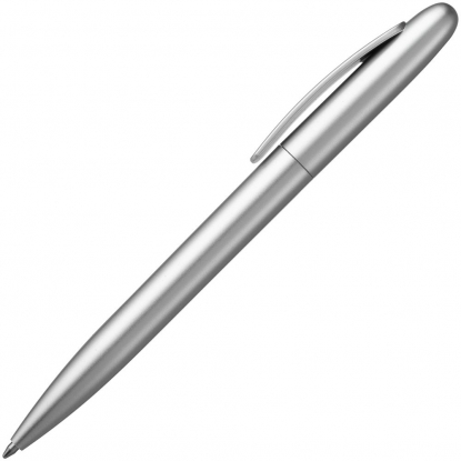 Ручка шариковая Moor Silver, серебристая, вид сбоку