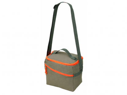 Изотермическая сумка-холодильник Neo Classic c контрастной молнией, оранжевая