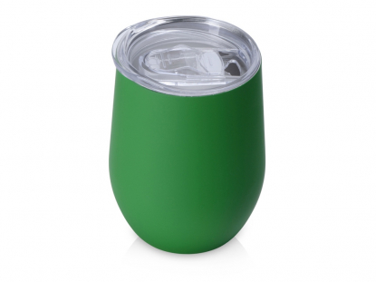 Вакуумная термокружка Sense Gum, непротекаемая крышка, soft-touch, зелёная