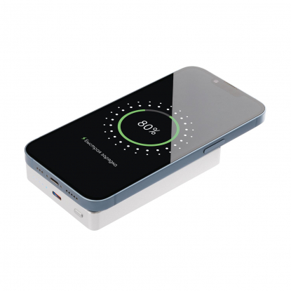 Внешний аккумулятор Atlantis PD Plus 10000mAh с функцией беспроводной зарядки 15W, серебристый