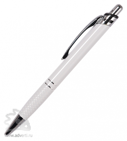 Шариковая ручка Neon, белая с серебристым