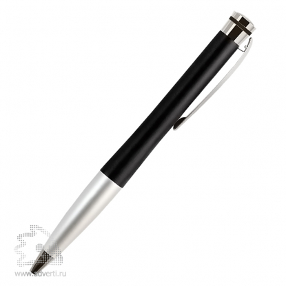 Шариковая ручка Megapolis, черная с серебристым