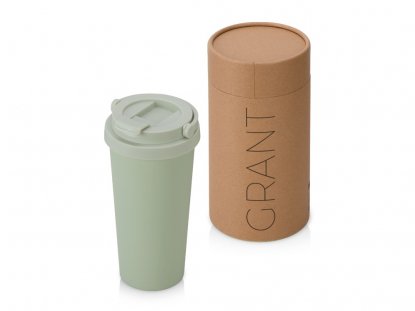 Вакуумная термокружка Grant, soft-touch, оливковая