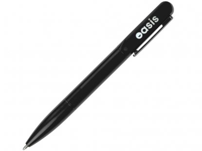 Ручка металлическая Illuminata со светящимся логотипом, черная