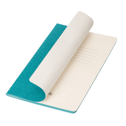 Блокнот Corsa slim, бирюзовый