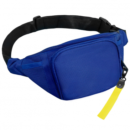 Поясная сумка SPLIT TO GO, синяя с желтым
