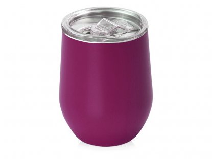 Вакуумная термокружка Sense в крафтовой упаковке, бордовая